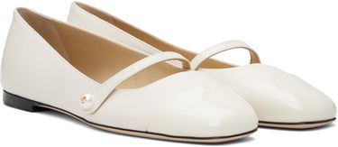 Sneakers og sko Jimmy Choo Jimmy Choo Elisa Ballerina Flats Hvid | ELISA FLAT, 3