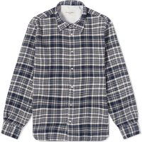 Skjorte Officine Générale Giacomo Twill Check Shirt Grå | W23MSHI015, 1