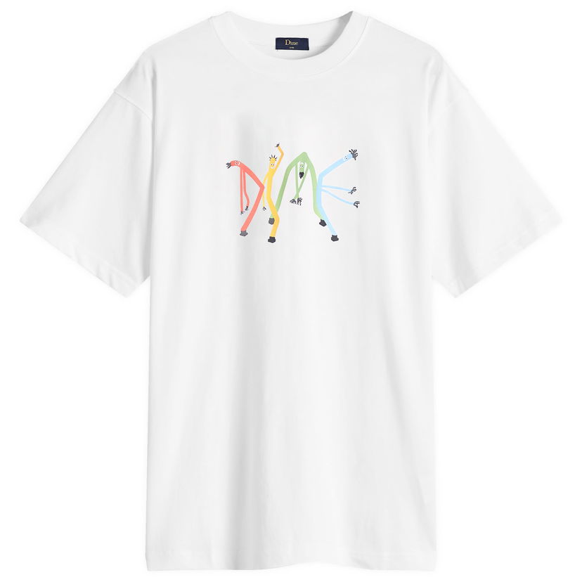 T-shirt Dime Tubeman Graphic T-Shirt in White, Size Large Hvid | DIMEHO2456WHT