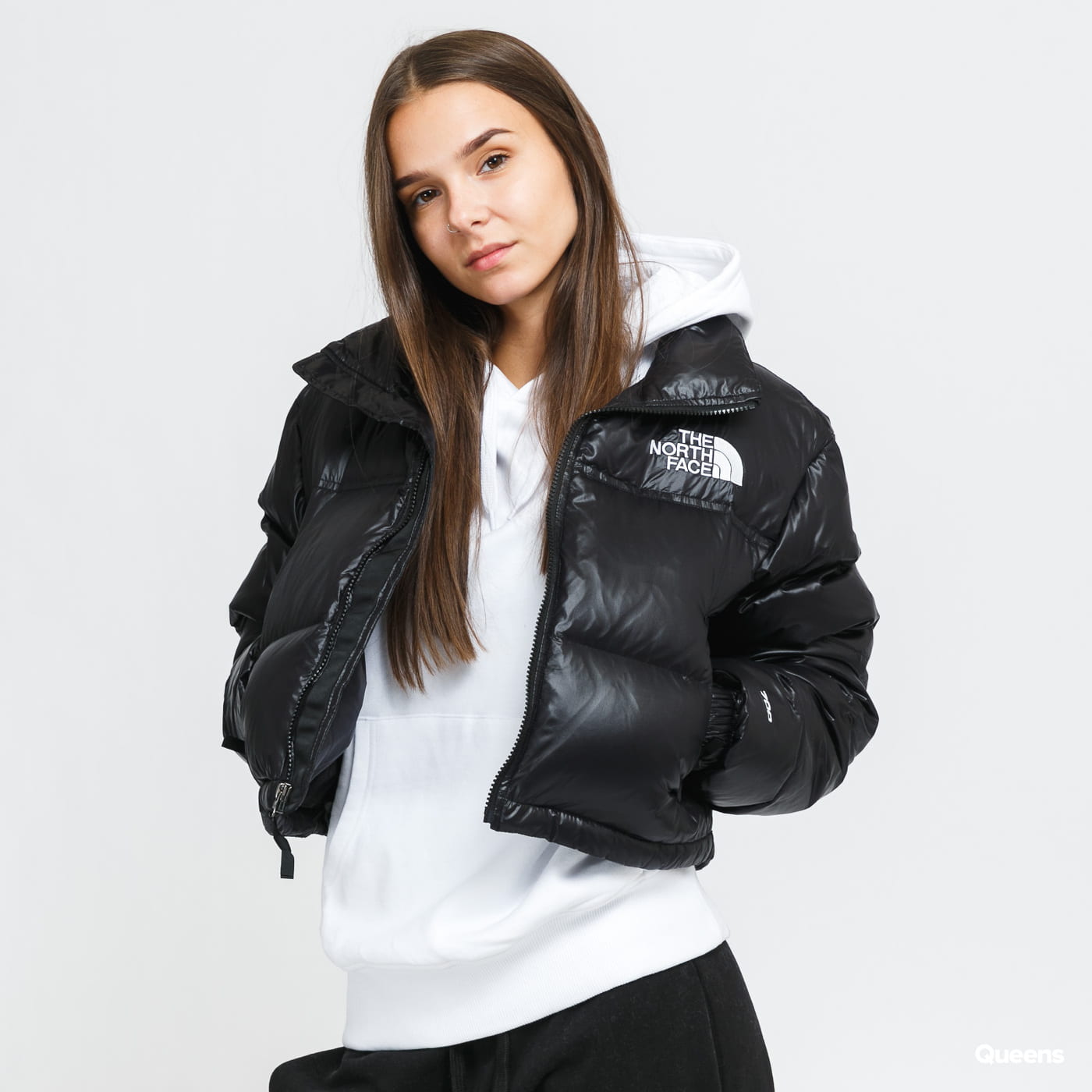 Puffer jakke The North Face Nuptse Short Jacket Sort | NF0A5GGEJK3, 0