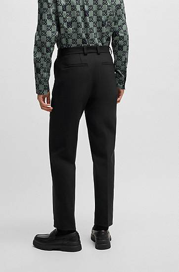 Bukser BOSS Modern-Fit Performance-Stretch Twill Trousers Sort | 50531277, 1