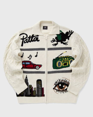Sweater Patta Perfect Day Full-Zip Knitted Cardigan with Graphic Motifs and Cable Knit Sleeves Flerfarvet | POC-AW25-7010-391-0006-212, 1