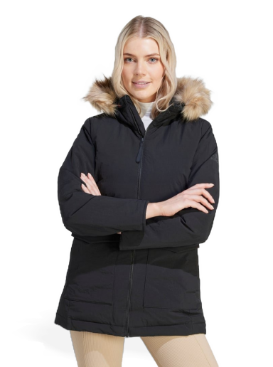 Parka adidas Originals Hooded Fur Sort | IJ8260