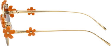 Solbriller Loewe Signature Round-Frame Floral Applique Sunglasses Metalisk | LW40173UM5130F 840126861532, 2
