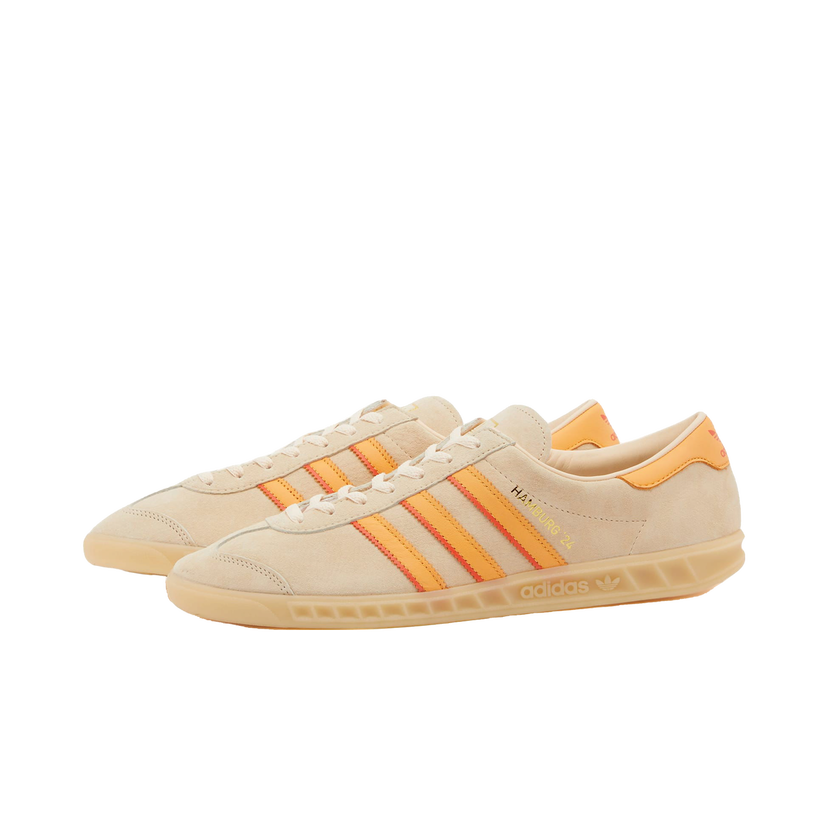 Sneakers og sko adidas Originals Hamburg 24 Sneakers in Crystal Sand/Hazy Orange/Collegiate Orange Orange | IG2109