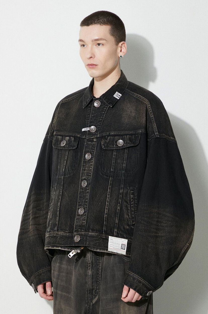 Jakke Maison MIHARA YASUHIRO Combination Denim Jacket Sort | A12BL022