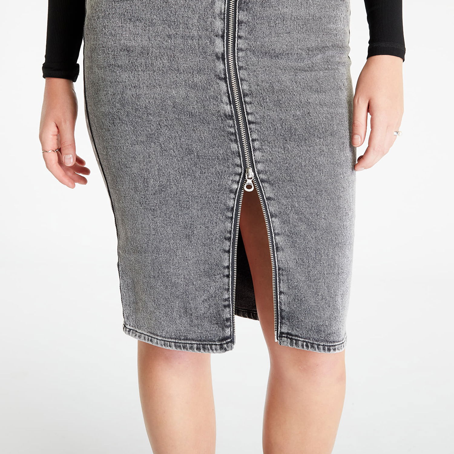 Nederdel Diesel De-Pencil-Z Skirt Black/ Blue Grå | A09736_09G57 Black/ Blue, 1