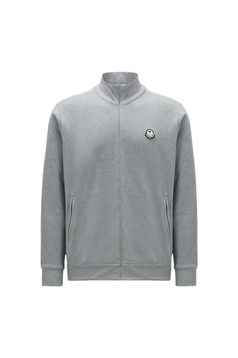 Sweatshirt Moncler Palm Angels x Chenille Zip-Up Sweatshirt Grå | I209L8G0000189A6S984