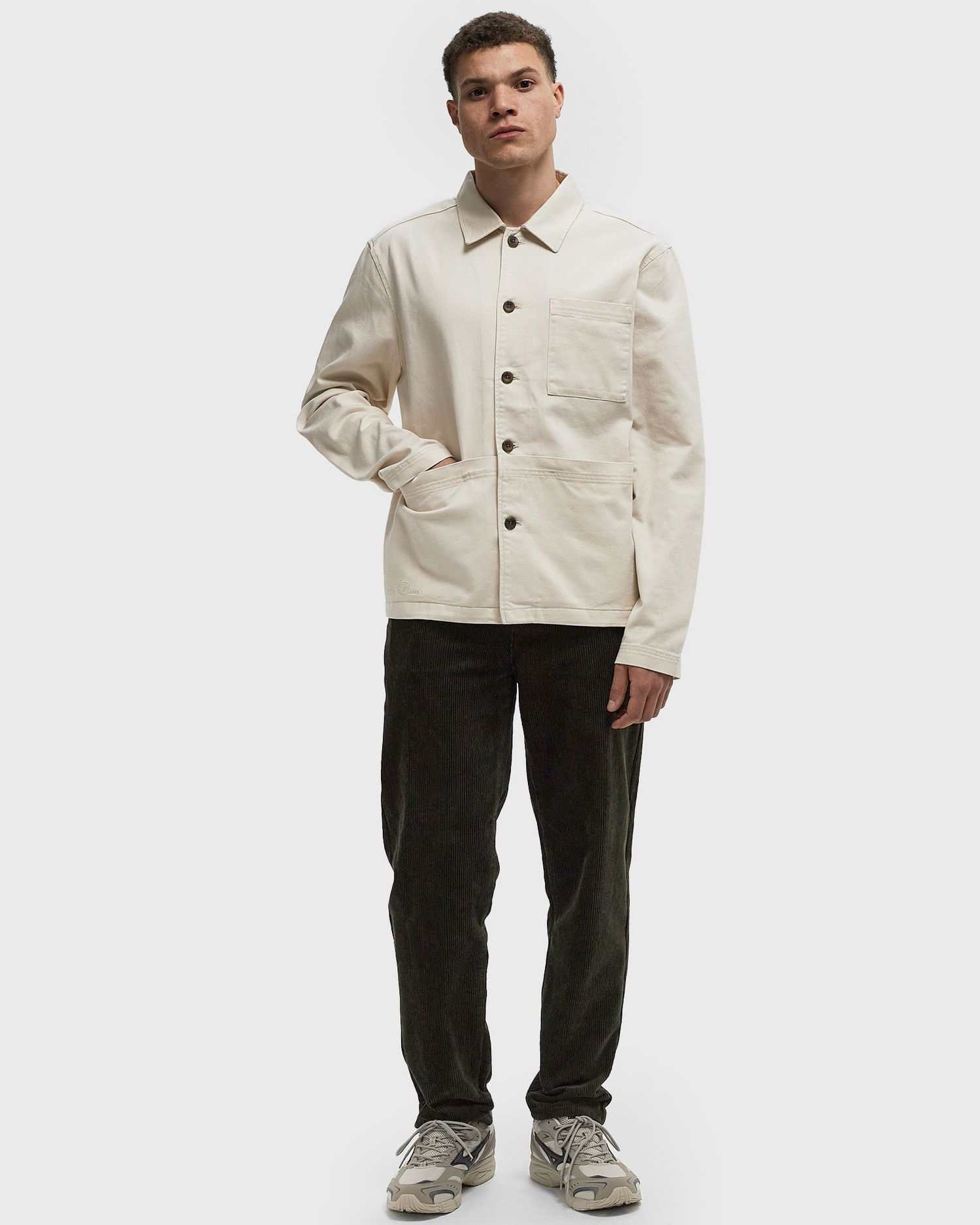 Skjorte Les Deux Les Deux Journey Embroidery Overshirt Beige | LDM640120-215215, 1