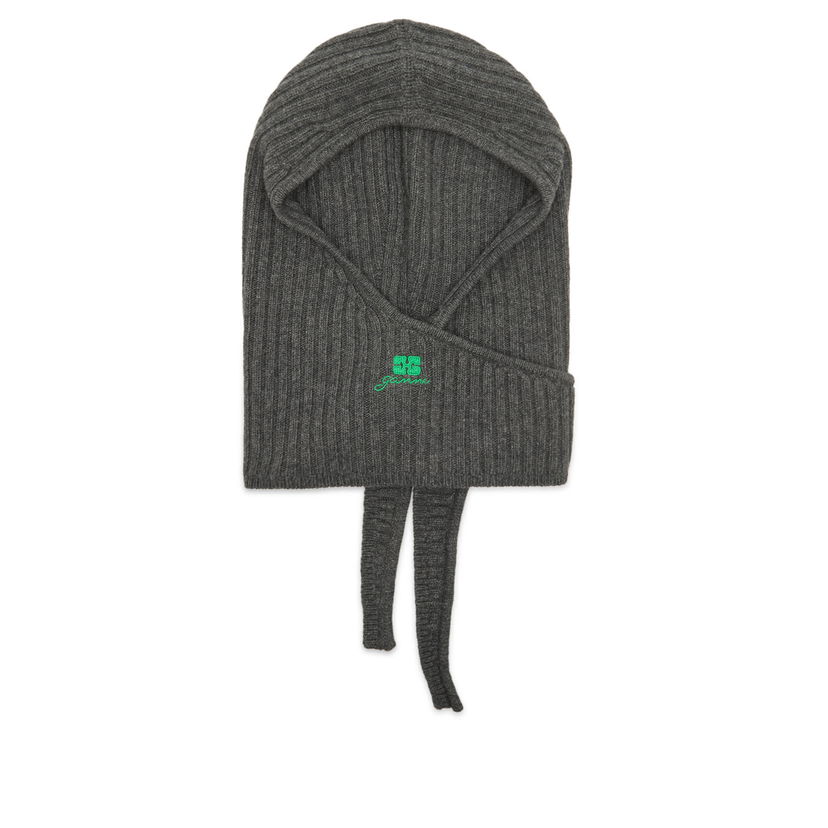 Kasketter og hatte GANNI Core Future Wool Knit Balaclava Grå | A6925-220