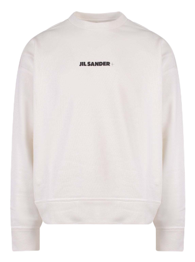 Sweater Jil Sander Cotton Frontal Logo Crewneck Hvid | J47GU0001J45050#102