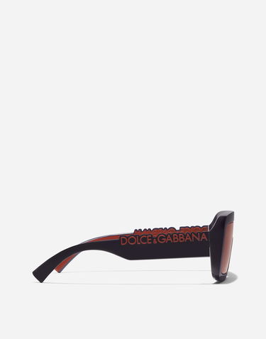 Solbriller Dolce & Gabbana Dolce & Gabbana Dg Logo Rectangular Shield Sunglasses Onesize Sort | VG601FVN9759V000, 2
