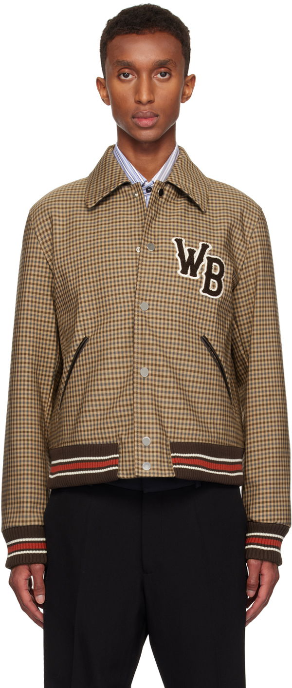 Bomberjakke Wales Bonner Wales Bonner Homecoming Varsity Bomber Jacket Brun | UA24JA10-CO03-8890