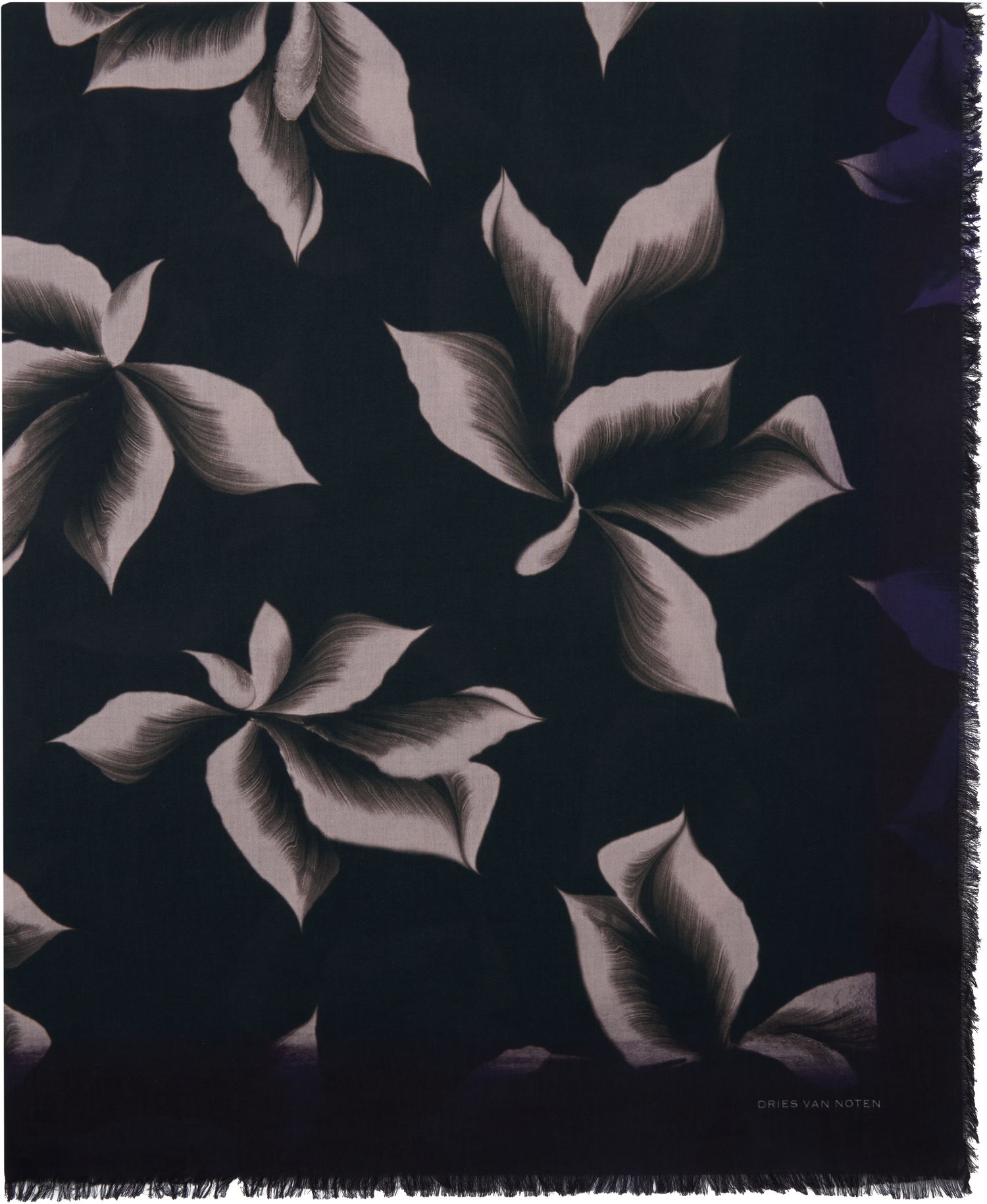 Tørklæde Dries Van Noten Dries Van Noten Printed Cotton Scarf Lilla | 251-021302-1009, 0