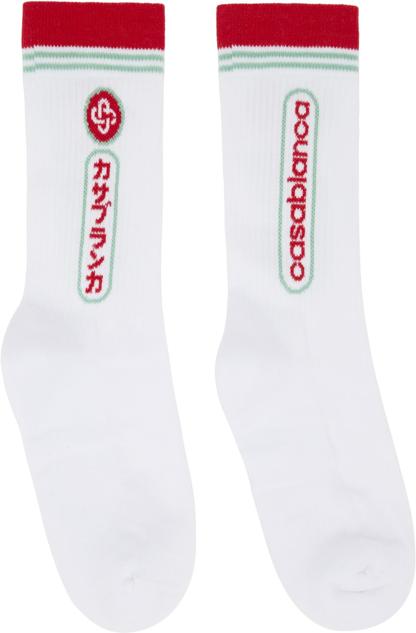 Sokker Casablanca Casablanca Fuji Dream Socks Hvid | APF25-ACC-010-01