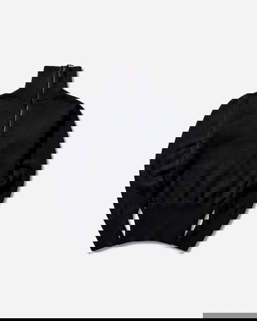 Sweater Junya Watanabe Wool Quarter-Zip Sweater Sort | WP-N902-W25 1, 0