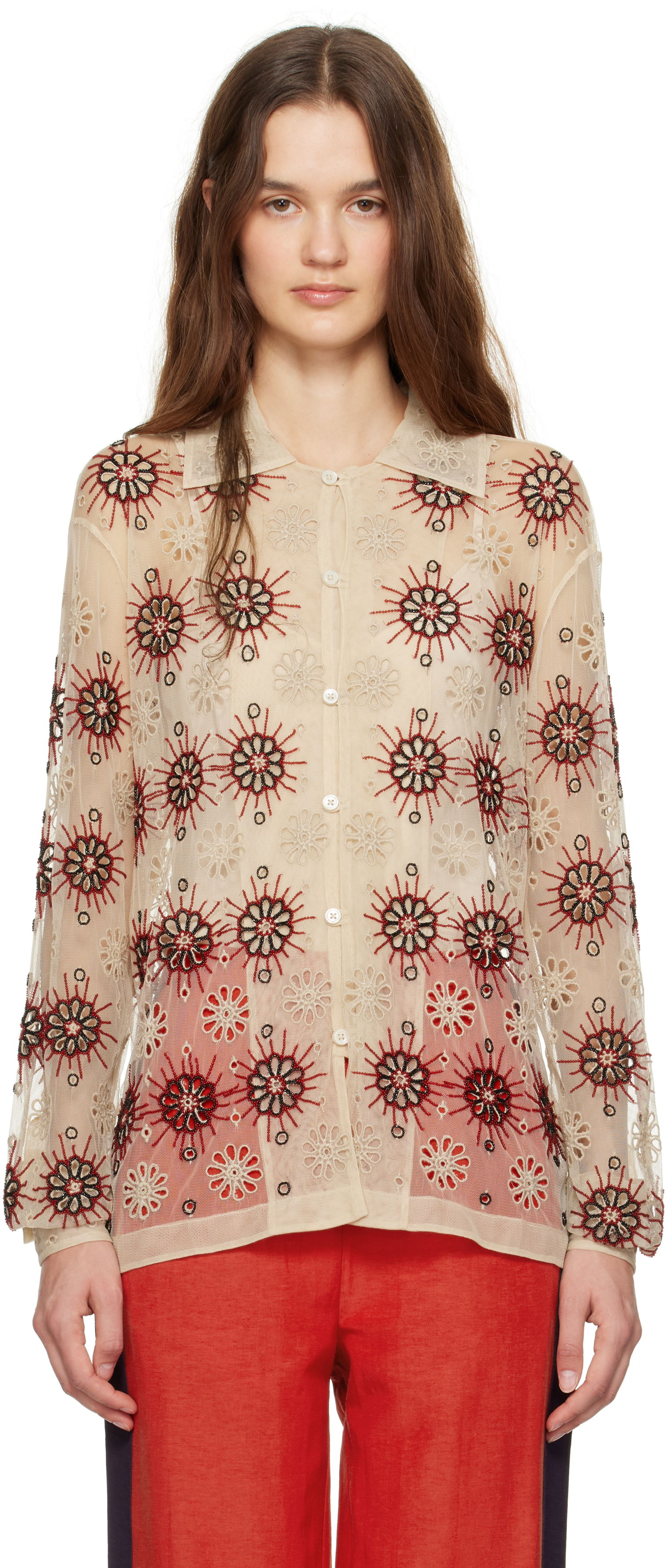 Skjorte Bode Long Sleeve Beige | MRF24SH039, 0