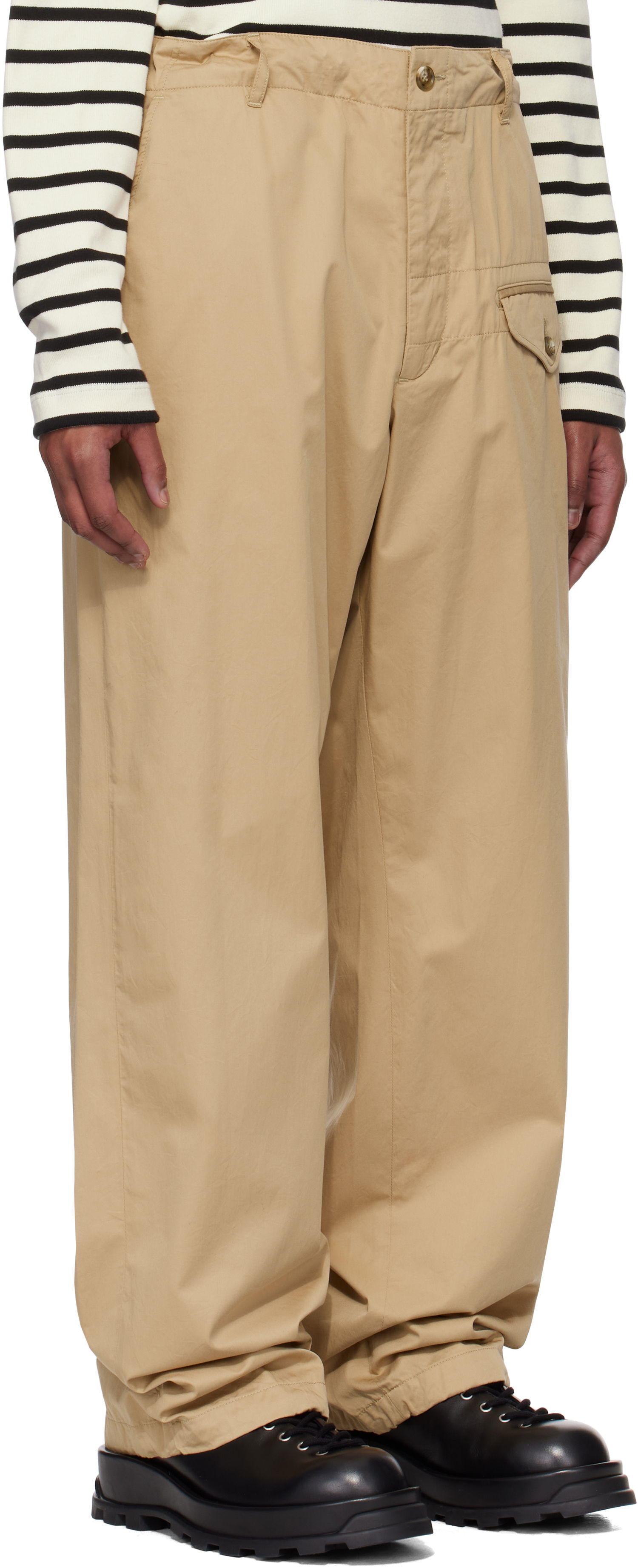 Cargo bukser Engineered Garments Engineered Garments Gurkha Trousers Beige | 25S1F039, 1