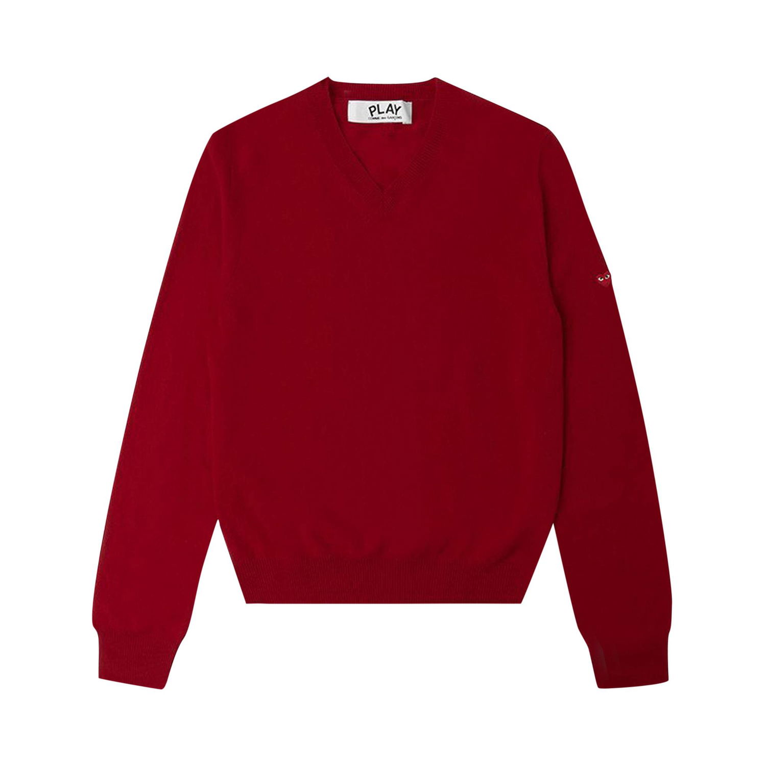 Sweater Comme des Garçons PLAY Small Heart Crewneck Bourgogne | az n040 051 4, 1