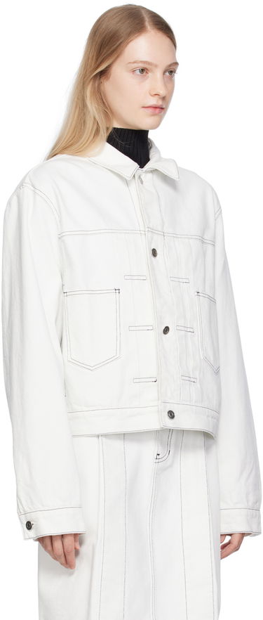 Jakke We11done We11done Tucked Denim Jacket Hvid | WD-DJ3-23-338-M-IC, 1