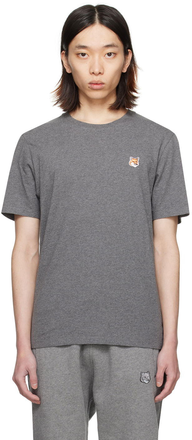 T-shirt MAISON KITSUNÉ Fox Head T-Shirt Grå | LM00104KJ0008H170