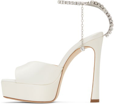 Sneakers og sko Jimmy Choo Jimmy Choo Saeda 125 Heeled Sandals Hvid | SAEDA SANDAL 125, 2