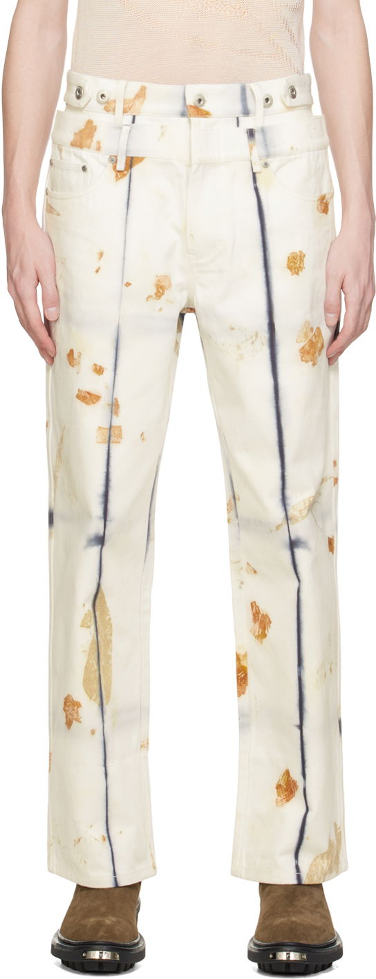 Jeans Feng Chen Wang Feng Chen Wang Plant-Dyed Jeans Hvid | FUS17TR20