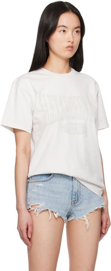 T-shirt Alexander Wang Alexander Wang.t Distressed Logo T-Shirt Grå | 4CC2251542, 4