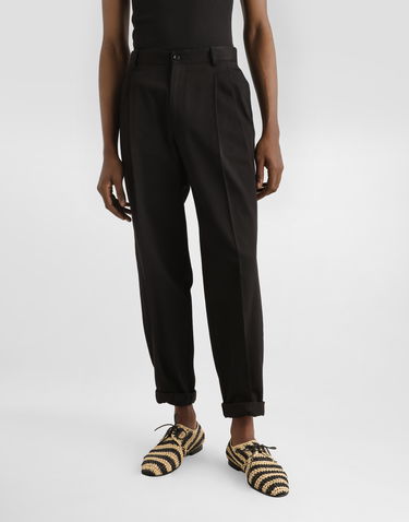 Bukser Dolce & Gabbana Dolce & Gabbana Gabardine Double Darts Pants Sort | GP10DTFUFNVN0000_3, 3