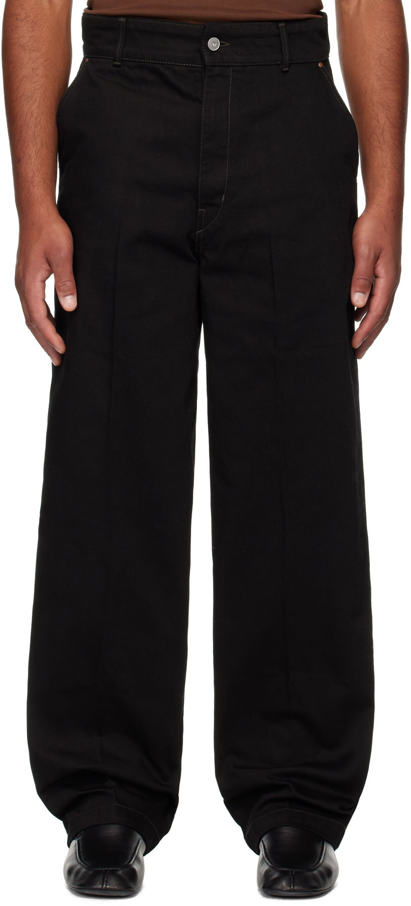 Jeans LEMAIRE LEMAIRE Maxi Barrel Workwear Jeans Sort | PA1261 LD1055