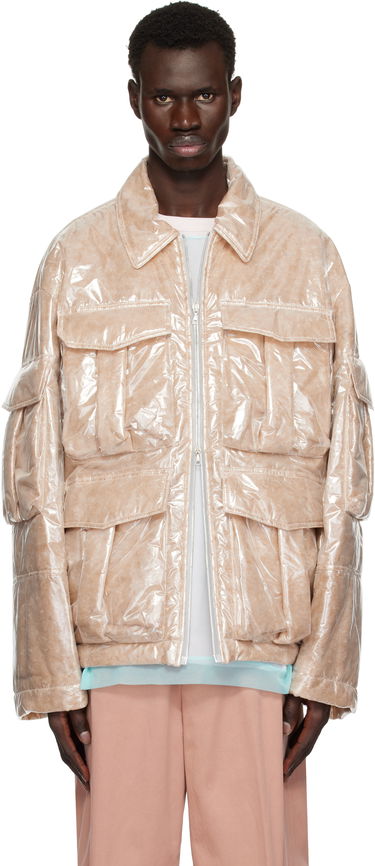 Bomberjakke Dries Van Noten Dries Van Noten Puffed Nylon Jacket Beige | 251-020526-1257, 0