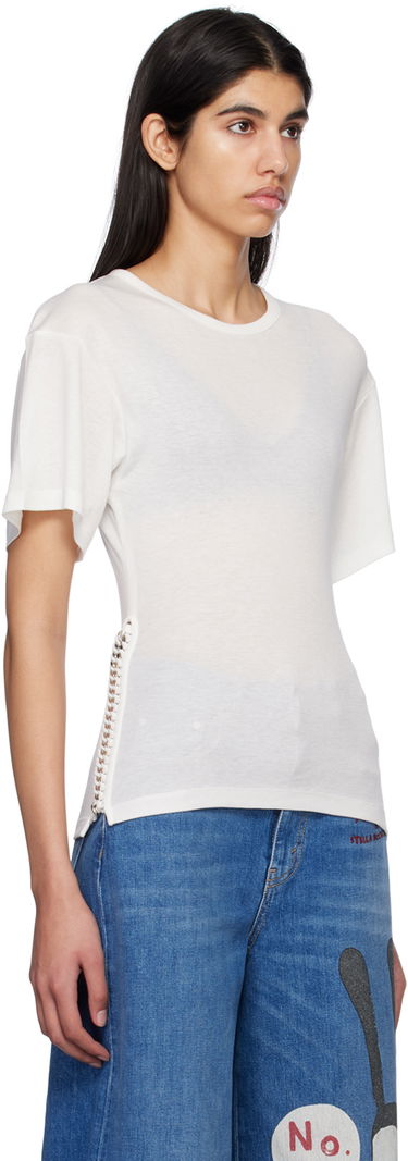 T-shirt Stella McCartney Stella McCartney Chain T-Shirt Hvid | 6J01043SPX03, 1