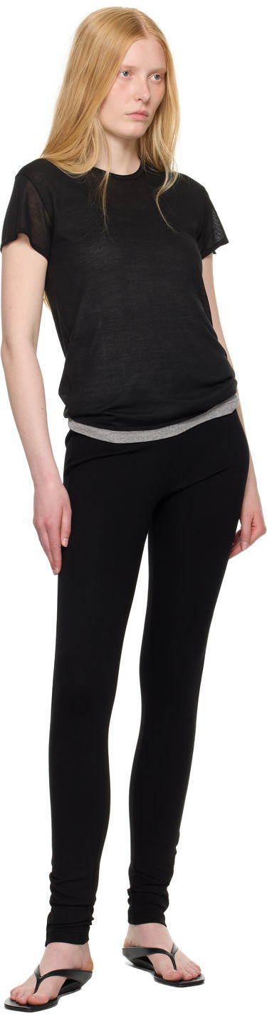 T-shirt TOTEME TOTEME Silk T-Shirt Sort | 252-WRT0476-YA0173, 3