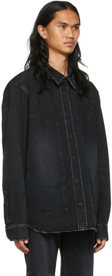 Skjorte We11done We11done Faded Denim Shirt Sort | WD-DB1-22-333-M-WB, 1