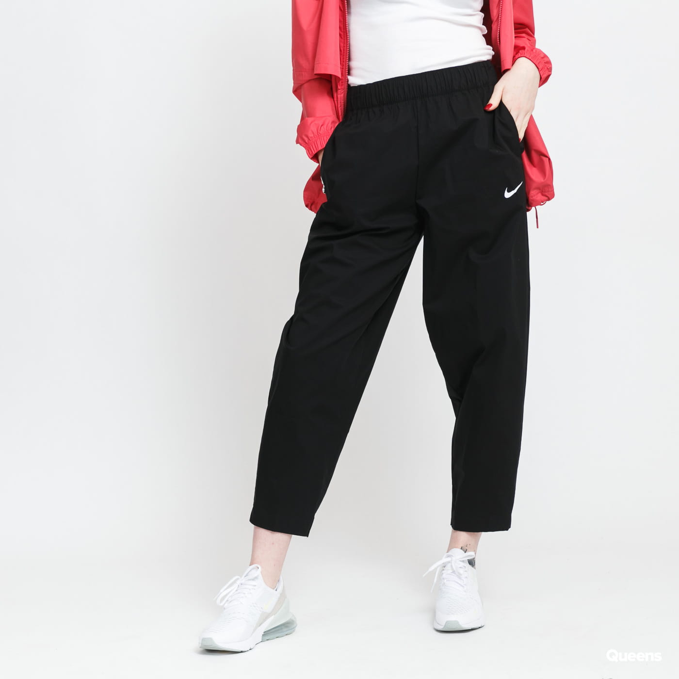 Joggingbukser Nike SW Essential Woven HR Sort | DD5975-010, 0
