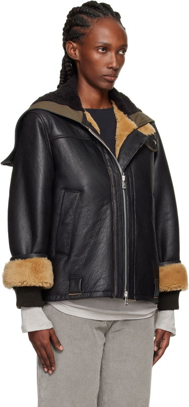 Jakke OUR LEGACY Our Legacy Blizzard Shearling Leather Jacket Sort | W4259BN, 1