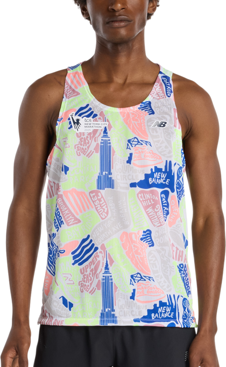 Tanktop New Balance NYC Marathon Print Running Singlet Flerfarvet | mt53251m-mlt, 0