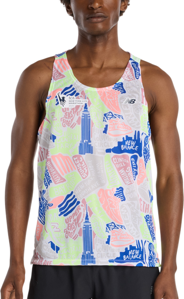 Tanktop New Balance NYC Marathon Print Running Singlet Flerfarvet | mt53251m-mlt, 0