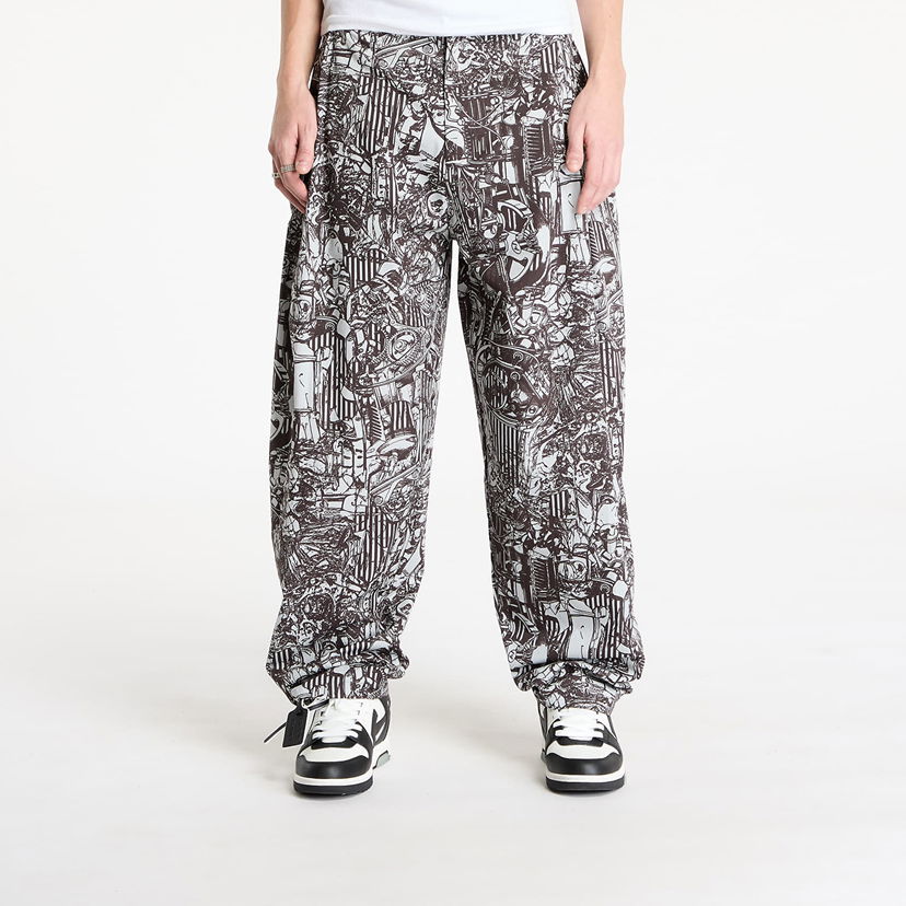 Cargo bukser Marcelo Burlon Marcelo Burlon AOP Mech Baggy Pajama Pants Flerfarvet | CMCA18FS25FAB0010706