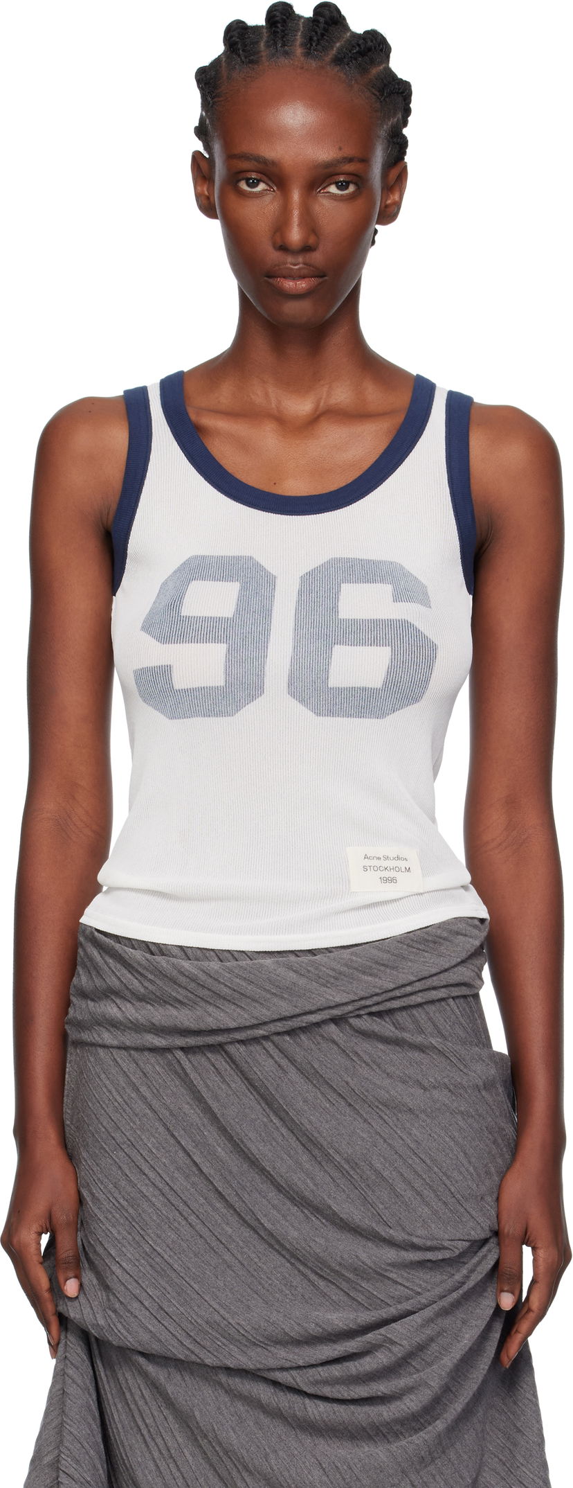 Tanktop Acne Studios Acne Studios Ribbed '96 Tank Top Hvid | AL0479-
