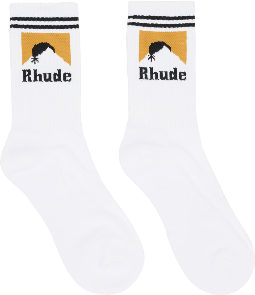Sokker Rhude Rhude Moonlight Socks Hvid | RHPF25SO05750