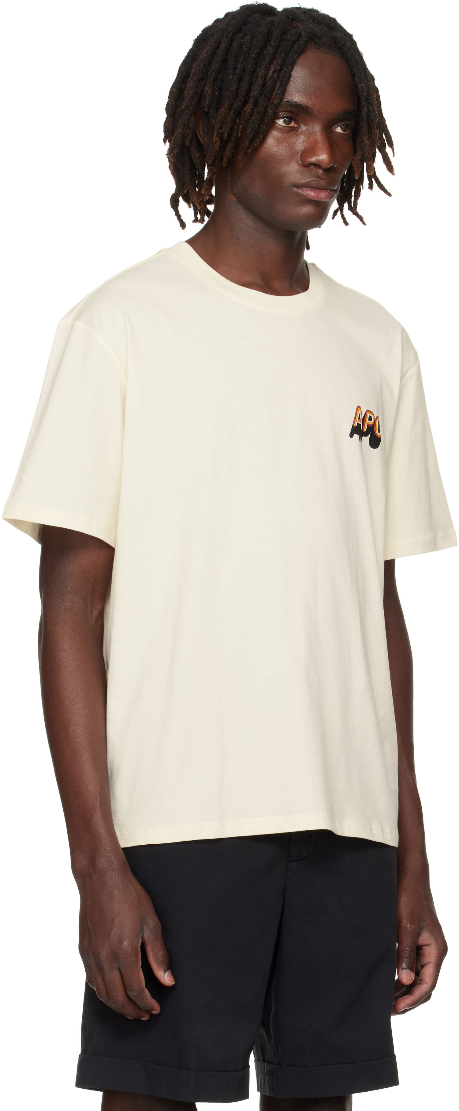 T-shirt A.P.C. A.P.C. 70's H T-Shirt Beige | COHBM-H26535, 1
