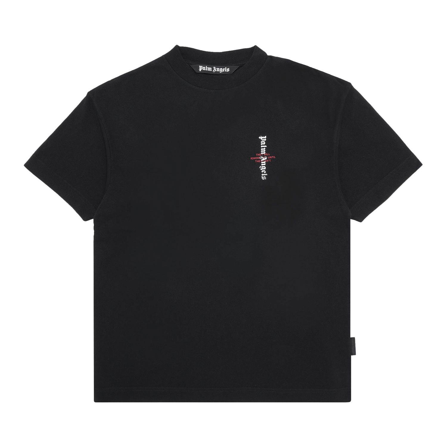 T-shirt Palm Angels Statement Logo Tee Sort | PMAA001R21JER0051001, 1