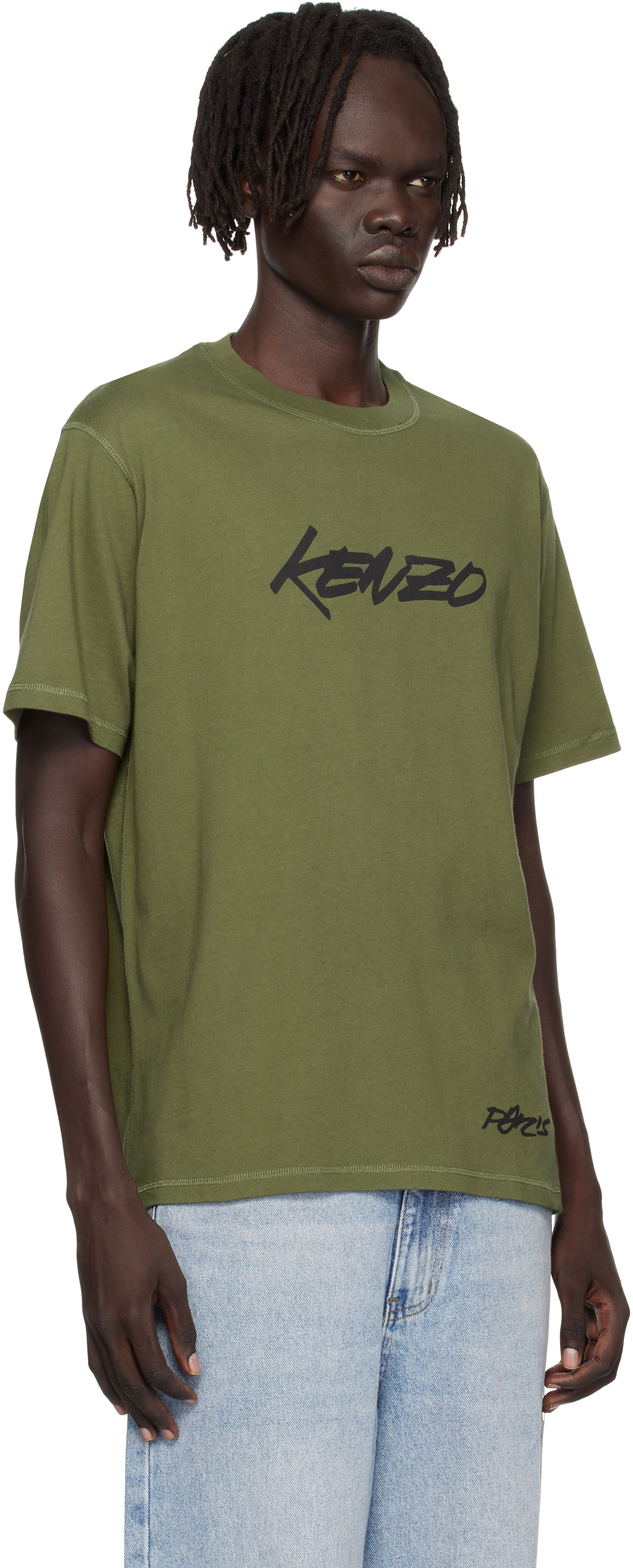 T-shirt KENZO Kenzo Paris Futura 2000 Edition Cotton T-Shirt Grøn | FF65TS2524SG, 1