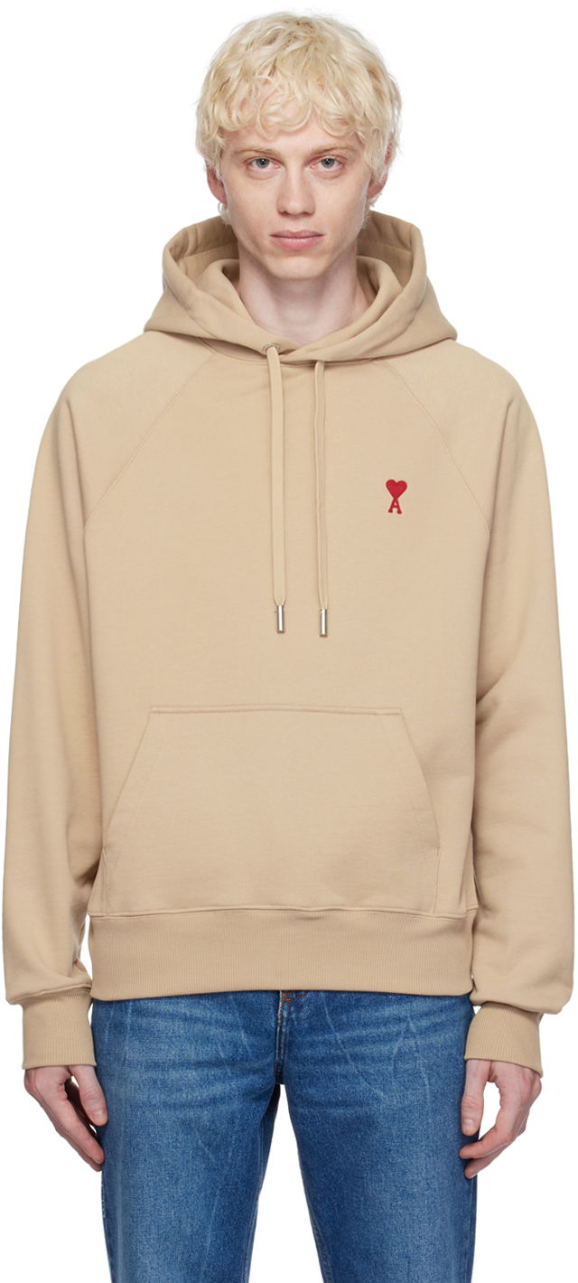 Sweatshirt AMI Hoodie Beige | USW205.747, 0