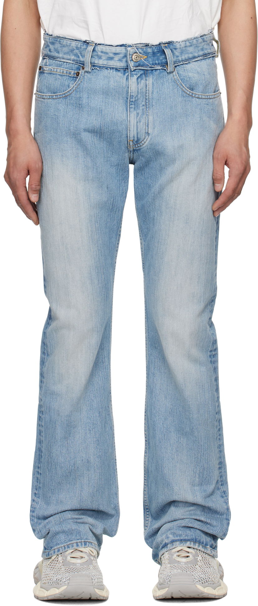 Jeans Balenciaga Balenciaga Low-Waist Jeans Blå | 814225TRW59