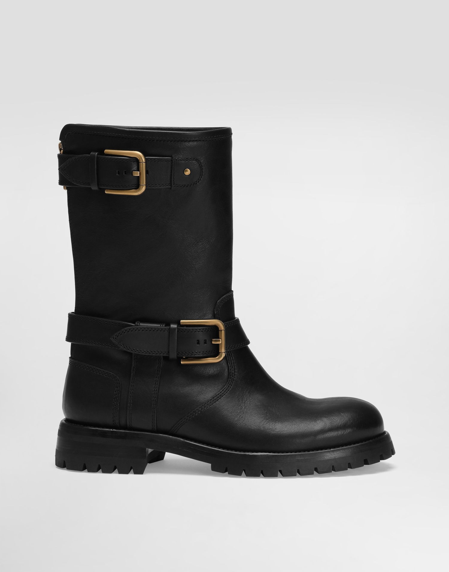 Tilbehør Dolce & Gabbana Dolce & Gabbana Calfskin Biker Boots Sort | CT1081AW35280999, 0
