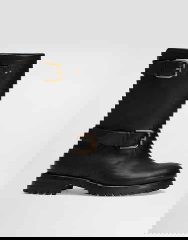 Tilbehør Dolce & Gabbana Dolce & Gabbana Calfskin Biker Boots Sort | CT1081AW35280999, 0