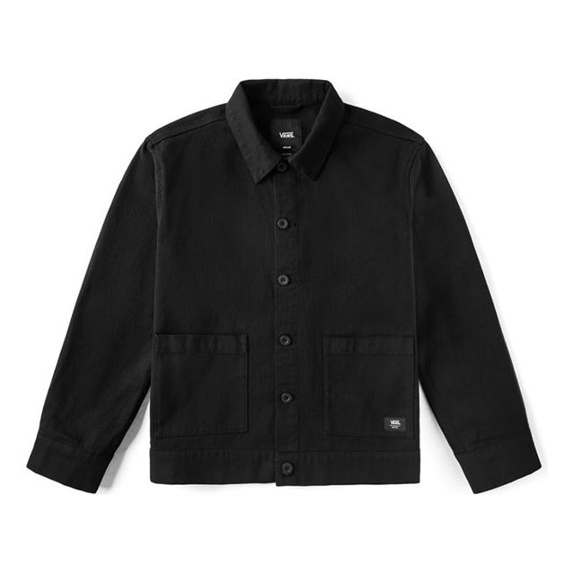 Skjorte Vans Embroidered Logo Jacket Sort | VN0A4URFBLK, 0