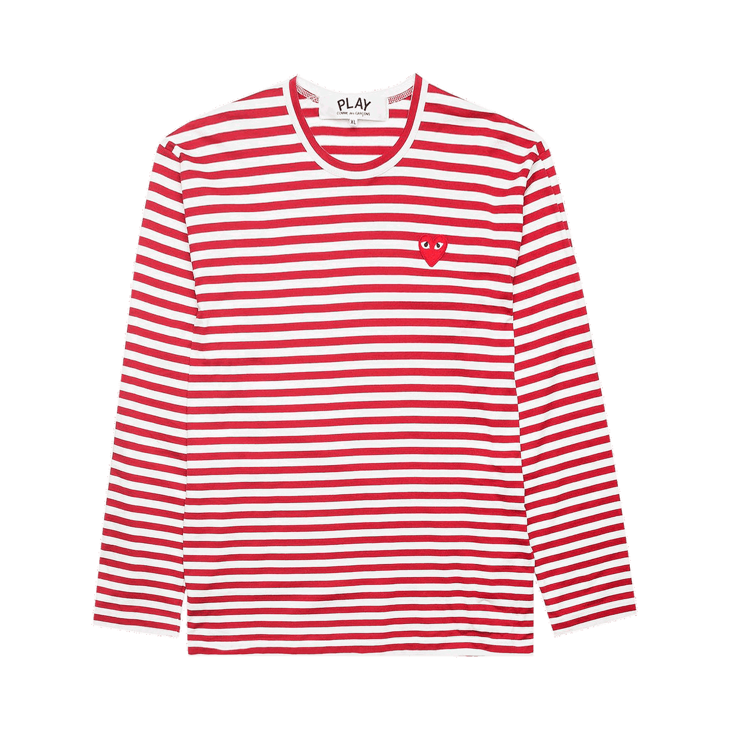 T-shirt Comme des Garçons PLAY Striped T-Shirt Rød | AZ T164 051 4, 0